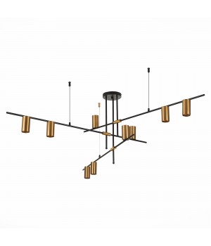 SL1206.402.09 Светильник потолочный ST-Luce Черный/Латунь GU10 9*7W SORMANO-foto2