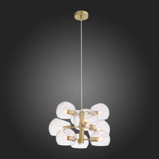 SL434.203.09 Люстра подвесная ST-Luce Латунь/Прозрачный E14 9*40W CALMARE-foto5