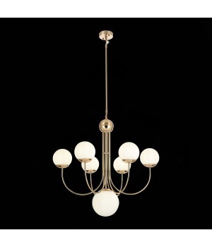 SL1504.203.07 Люстра подвесная ST-Luce Французское золото/Белый E27 7*60W Avellino-foto5