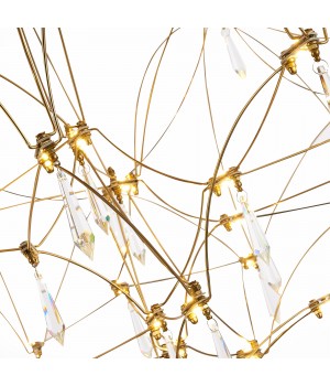 SL797.203.114 Люстра подвесная ST-Luce Золотистый, Шампань LED 114*0,45W 3000K GRAVETTA-foto3
