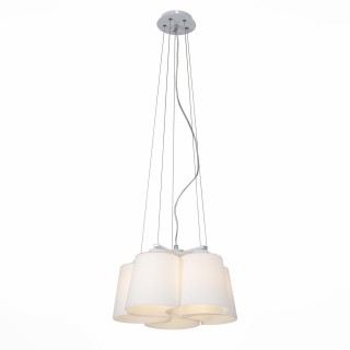 SL543.503.05 Люстра подвесная ST-Luce Серебристый/Белый E27 5*60W CHIELLO-foto2