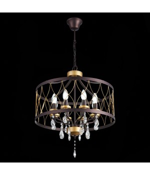 SL789.423.08 Люстра подвесная ST-Luce Темный кофе, Золото/Темный кофе, Золото, Прозрачный E14 8*60W GRASSО-foto7