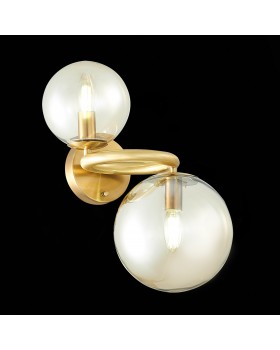 SL1162.301.02 Светильник настенный ST-Luce Латунь/Коньячный E14 2*40W GORIZIA-foto3