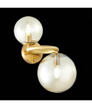 SL1162.301.02 Светильник настенный ST-Luce Латунь/Коньячный E14 2*40W GORIZIA-foto3