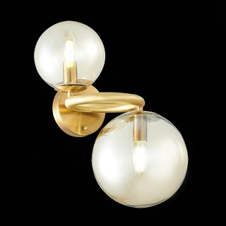 SL1162.301.02 Светильник настенный ST-Luce Латунь/Коньячный E14 2*40W GORIZIA-foto3