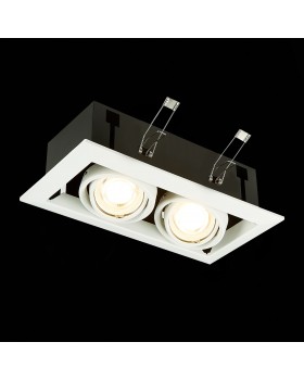 ST250.558.02 Св-к встр. Черный, Белый GU10 2*50W IP20 L245xW126xH70 220V Без ламп HEMI-foto9