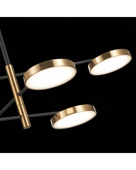 SL1605.413.06 Светильник подвесной ST-Luce Черный/Латунь, Белый LED 6*7,5W 3000K FARONE-foto6