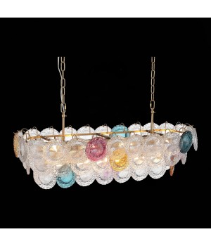 SL420.203.14 Люстра подвесная ST-Luce Золотистый/Разноцветный E14 14*40W CONELI-foto7