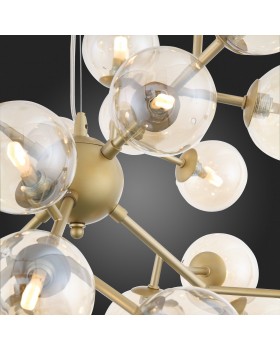 SL438.203.24 Люстра подвесная ST-Luce Золотистый/Коньячный G9 24*5W PALLЕRE-foto9