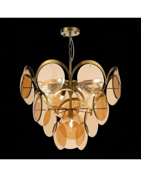 SL1161.333.09 Люстра подвесная ST-Luce Латунь/Янтарный E14 9*60W FAZIA-foto13