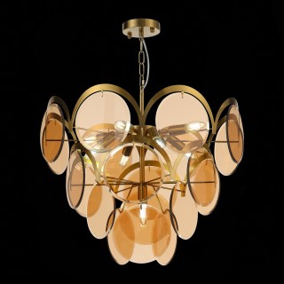 SL1161.333.09 Люстра подвесная ST-Luce Латунь/Янтарный E14 9*60W FAZIA-foto13