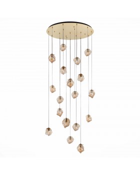 SL1175.303.18 Светильник подвесной ST-Luce латунь/янтарный E14 18*40W Portici-foto2