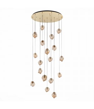 SL1175.303.18 Светильник подвесной ST-Luce латунь/янтарный E14 18*40W Portici-foto2