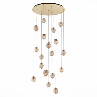 SL1175.303.18 Светильник подвесной ST-Luce латунь/янтарный E14 18*40W Portici-foto2