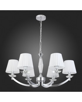 SL1756.103.06 Светильник подвесной ST-Luce Хром/Светло-серый E14 6*40W BELLO-foto4