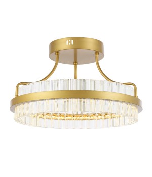 SL383.202.01 Светильник потолочный ST-Luce Матовое золото/Прозрачный LED 1*34W 3000K CHERIO-foto2
