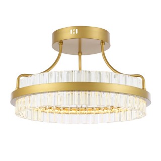 SL383.202.01 Светильник потолочный ST-Luce Матовое золото/Прозрачный LED 1*34W 3000K CHERIO-foto2