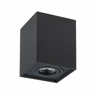 ST109.407.01 Светильник потолочный Мат. черный GU10 1*50W  L100xW100xH123 220V Без ламп QUADRUS-foto2