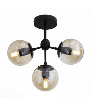 SL549.402.03 Люстра потолочная ST-Luce Черный/Дымчатый E27 3*60W STAMPO-foto2
