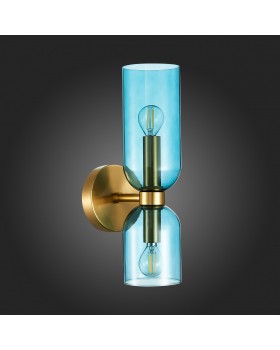 SL1180.211.02 Бра ST-Luce Золотистый/Голубой E14 2*40W TREVISO-foto6