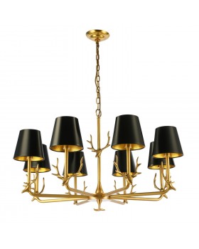 SL1123.203.08 Люстра подвесная ST-Luce Латунь/Черный, Золото E14 8*40W VELOSSA-foto2