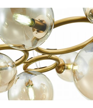 SL1162.303.07 Люстра подвесная ST-Luce Латунь/Коньячный E14 7*40W GORIZIA-foto3