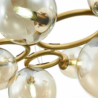 SL1162.303.07 Люстра подвесная ST-Luce Латунь/Коньячный E14 7*40W GORIZIA-foto3