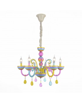 SL672.783.06 Люстра подвесная ST-Luce Разноцветный/Разноцветный E14 6*40W ORNATO-foto2