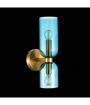 SL1180.211.02 Бра ST-Luce Золотистый/Голубой E14 2*40W TREVISO-foto4