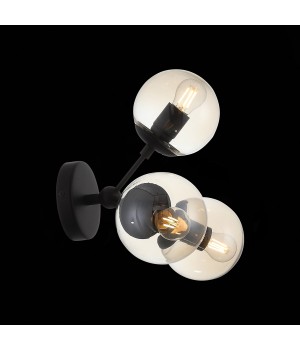 SL549.411.03 Бра ST-Luce Черный/Янтарный E27 3*40W STAMPO-foto5