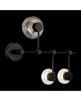 SL6005.401.03 Светильник настенно-потолочный ST-Luce Черный/Дымчатый, Прозрачный LED 3*3W 3000K Vallo-foto3