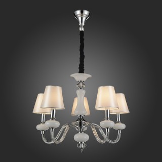 SL654.503.05 Люстра подвесная ST-Luce Хром, Белый, Прозрачный/Белый E14 5*40W LUME-foto6