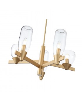 SL1119.203.05 Светильник подвесной ST-Luce Золотистый/Прозрачный E14 5*40W TENERESA-foto2