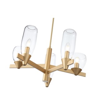 SL1119.203.05 Светильник подвесной ST-Luce Золотистый/Прозрачный E14 5*40W TENERESA-foto2