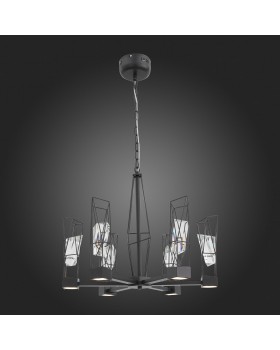 SL815.303.06 Люстра подвесная ST-Luce Серый графит/Серый графит, Прозрачный LED 6*8W 4000K PROGETTO-foto5