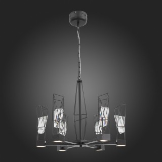 SL815.303.06 Люстра подвесная ST-Luce Серый графит/Серый графит, Прозрачный LED 6*8W 4000K PROGETTO-foto5