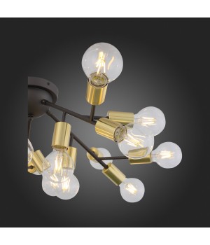 SL437.402.20 Люстра потолочная ST-Luce Золотистый,Черный E27 20*60W FOGLIONE-foto9