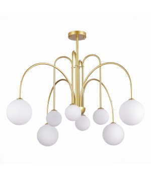 SL1204.202.08 Люстра потолочная ST-Luce Золотистый/Белый G9 8*5W JINETO-foto2