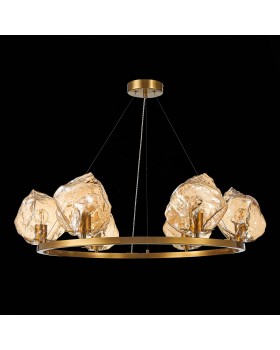 SL1175.303.06 Люстра подвесная ST-Luce латунь/янтарный E14 6*40W Portici-foto8