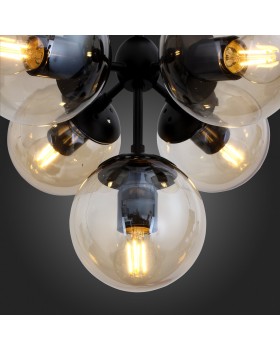SL549.402.05 Люстра потолочная ST-Luce Черный/Дымчатый E27 5*60W STAMPO-foto6