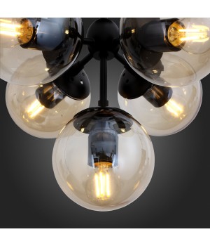SL549.402.05 Люстра потолочная ST-Luce Черный/Дымчатый E27 5*60W STAMPO-foto6