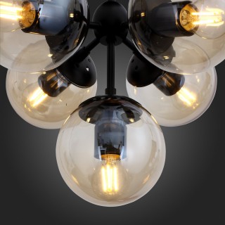 SL549.402.05 Люстра потолочная ST-Luce Черный/Дымчатый E27 5*60W STAMPO-foto6