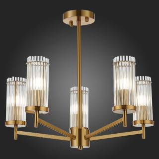 SL1233.302.05 Люстра потолочная ST-Luce Латунь/Прозрачный E14 5*60W BITONTO-foto6