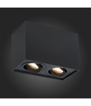ST109.407.02 Светильник потолочный Мат. черный GU10 2*50W L181xW100xH123 220V Без ламп QUADRUS-foto5