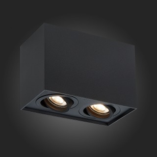 ST109.407.02 Светильник потолочный Мат. черный GU10 2*50W  L181xW100xH123 220V Без ламп QUADRUS-foto5