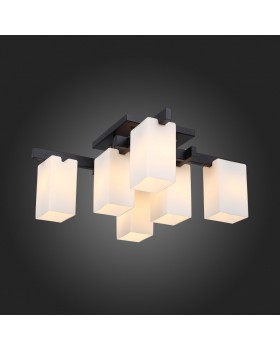 SL541.402.06 Люстра потолочная ST-Luce Черный/Белый E27 6*40W CASET-foto3