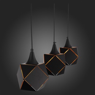 SL258.403.03 Люстра подвесная ST-Luce Черный/Черный, Золото E14 3*40W ENIGMA-foto9