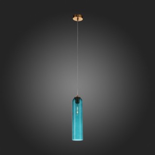 SL1145.383.01 Светильник подвесной ST-Luce Латунь/Голубой E27 1*60W CALLANA-foto7