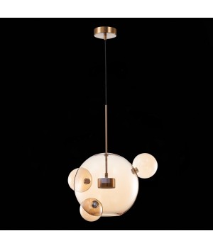 SL1133.303.01 Светильник подвесной ST-Luce Латунь/Коньячный LED 1*10W 3000K BOPONE-foto4