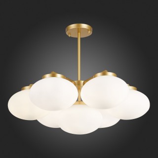 SL1503.203.07 Люстра подвесная ST-Luce Золотистый/Белый E27 7*40W Modica-foto6